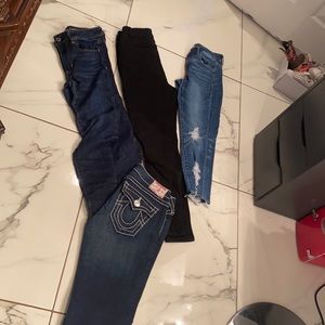Jeans one black, 3 jeans, each for 25$